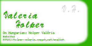 valeria holper business card